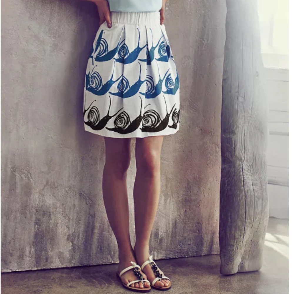 Anthropologie White & Blue
"Swirled Snail Skirt" by Maeve, S
